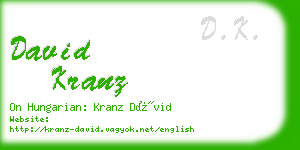 david kranz business card